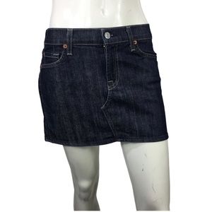 7 for all Mankind Roxanne Mini Skirt Dark Wash 28